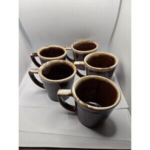 Vintage McCoy Pottery Brown Drip Glazed Coffee Mug Single